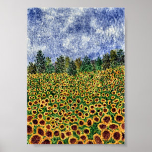 Affiche 'Galaxie de tournesol' par Thom Glace