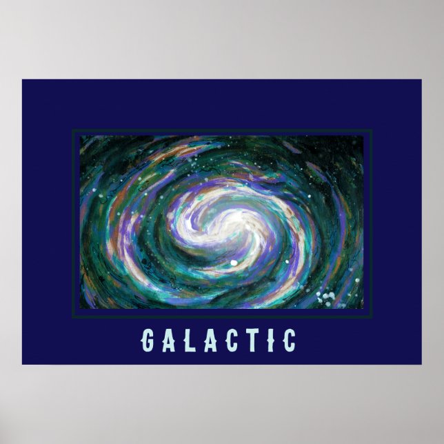 Affiche Galaxie d'émeraude et de violet (Devant)