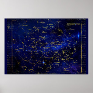 Affiche Galaxie des constellations de Zodiac