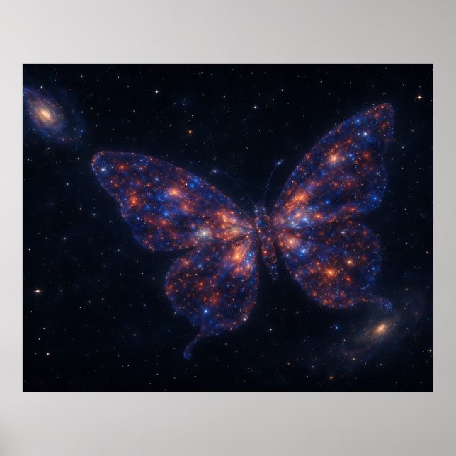 Affiche Galaxie Papillon Céleste  (Devant)