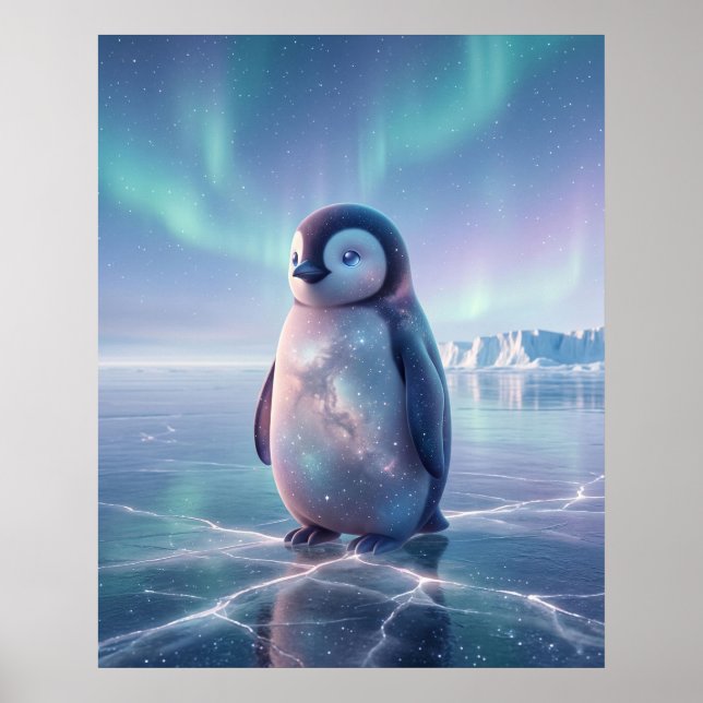 Affiche Galaxie Pingouin Étoile Rivage (Devant)