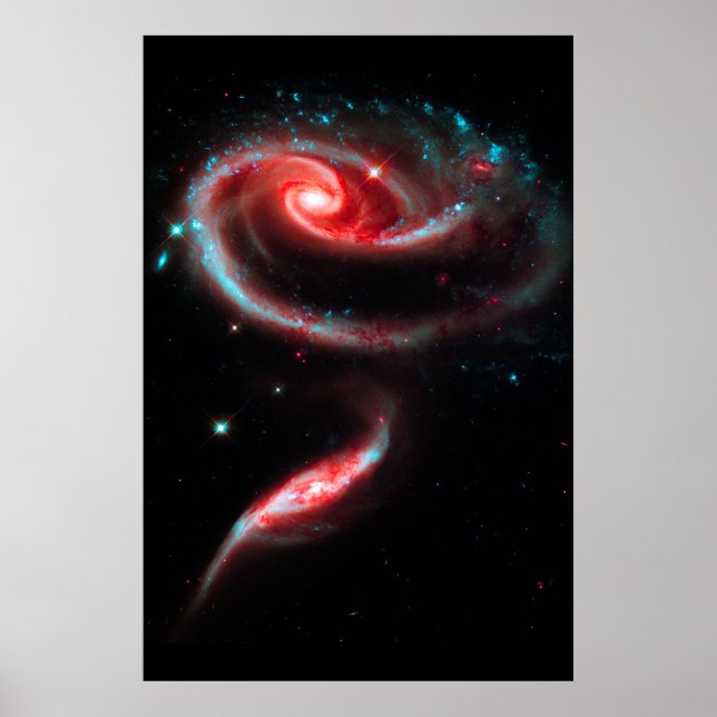 Affiche Galaxie Rose Rouge (Devant)