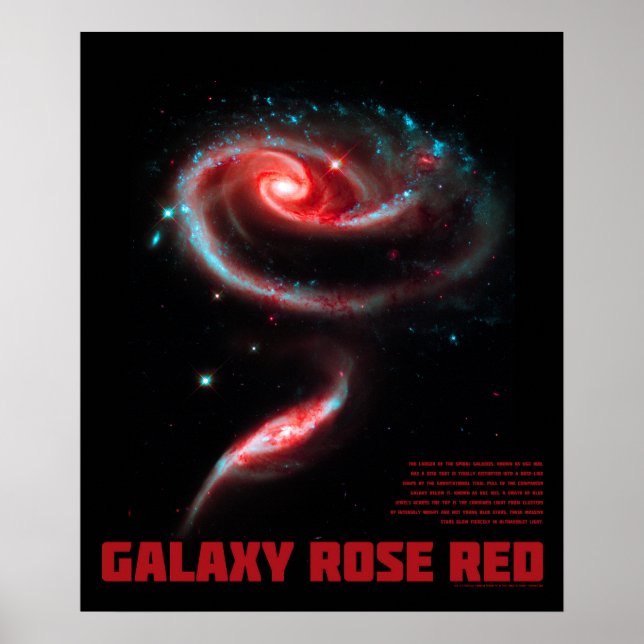 Affiche Galaxie Rose Rouge (Devant)