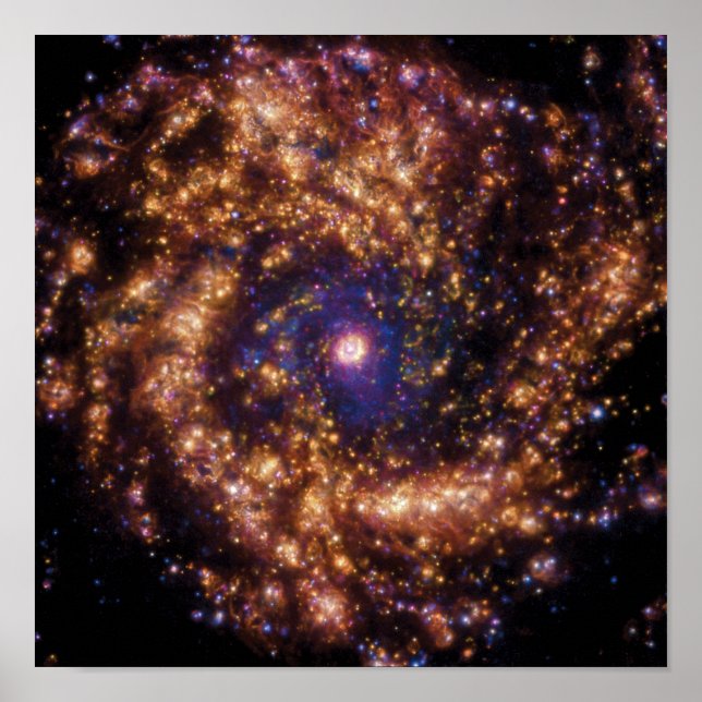 Affiche Galaxie spirale à sursaut de formation d'étoiles d (Devant)