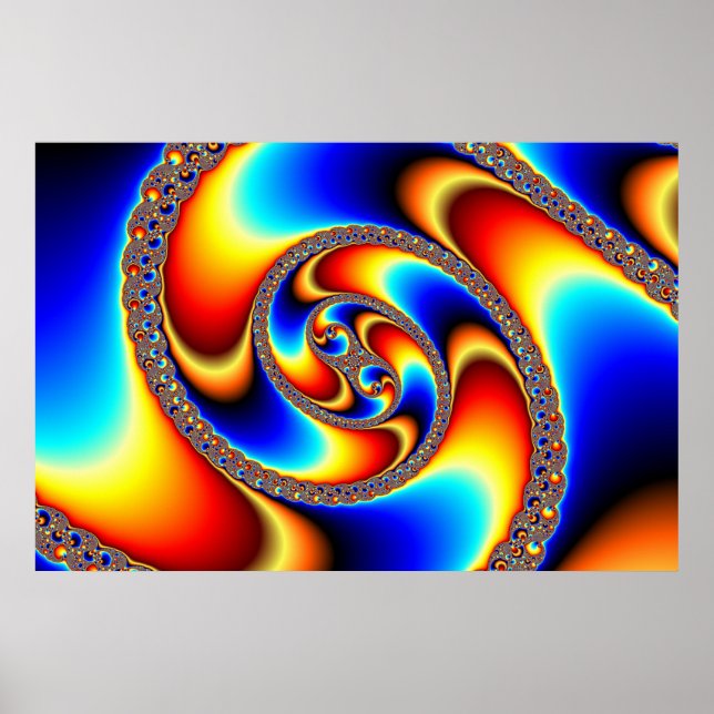 Affiche Galaxie spirale - Art fractal (Devant)