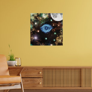 Affiche Galaxie spirale céleste Nebula Cluster Stars Étinc