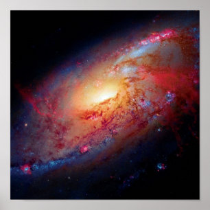 Affiche Galaxie spirale Messier M106 Photo de l'espace ext
