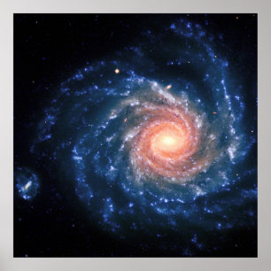Affiche Galaxie spirale NGC1232 et image spatiale Little T