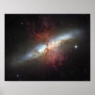 Affiche Galaxie Starburst, Messier 82