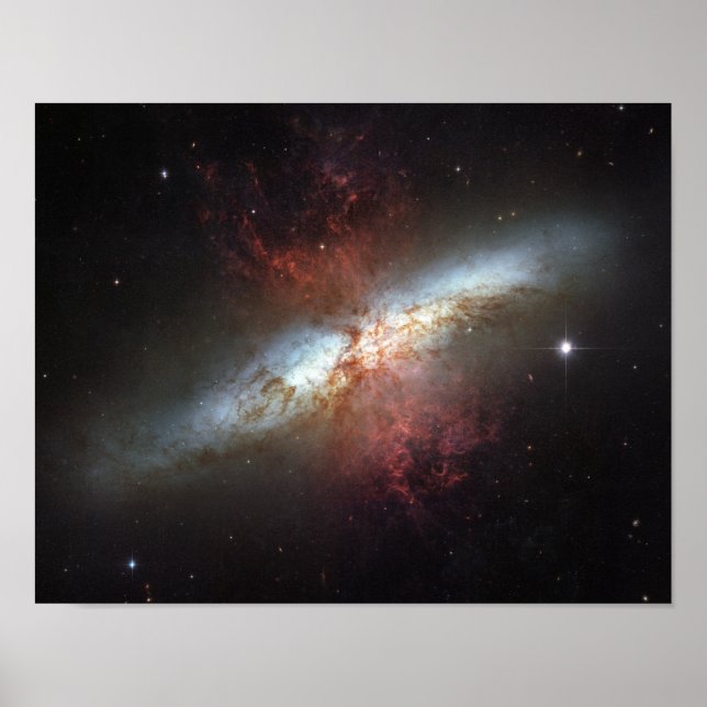 Affiche Galaxie Starburst, Messier 82 (Devant)
