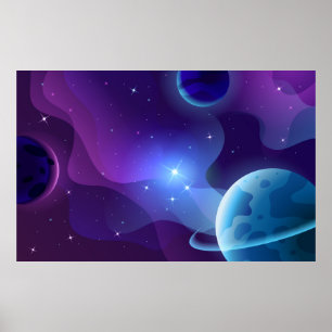 Affiche Galaxie violette