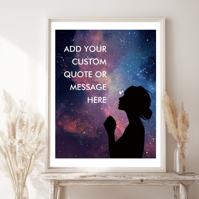 Affiche Galaxy Inspirant-Créez Votre Propre Motivation  (Galaxy Woman Inspirational-Create Your Own Motivational Poster)
