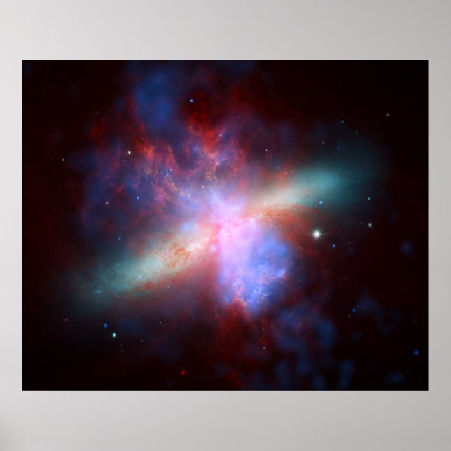Affiche Galaxy M82 Hubble NASA (Devant)
