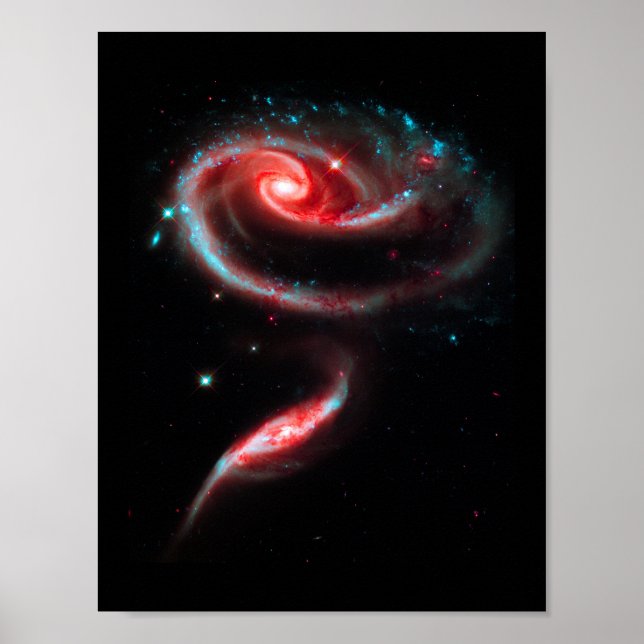 Affiche Galaxy Rose Rouge (Devant)