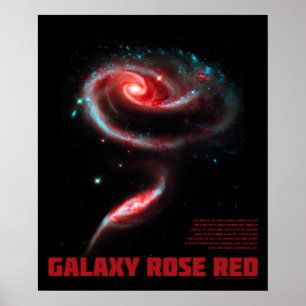 Affiche Galaxy Rose Rouge