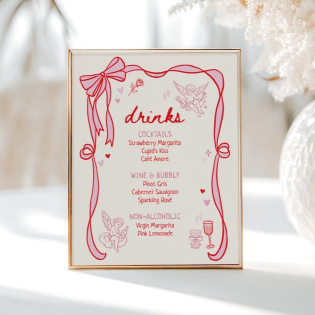 Affiche Galentine's Day Party Downloadable Drinks (Créateur téléchargé)