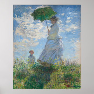 Affiche galerie d'affiches art femme avec un parasol