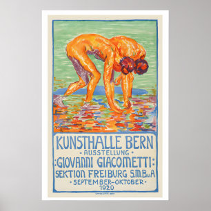 Affiche Galerie d'Art Bern Exposition Giovanni Giacometti