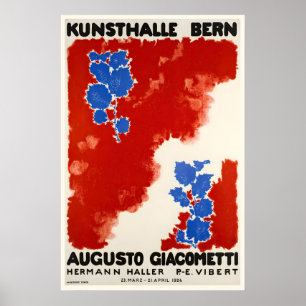 Affiche Galerie d'art Berne Exposition Giovanni Giacometti