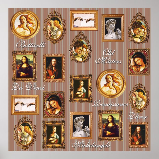 Affiche Galerie d'art Renaissance Beige Mocha Mousse Grill (Devant)