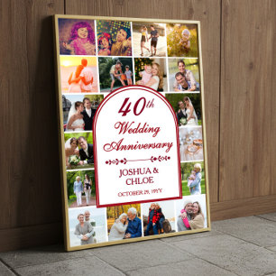 Affiche Galerie de photos pour le 40e anniversaire de mari