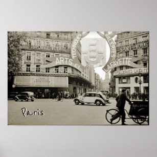 Affiche Galeries Lafayette Paris Haussmann 1940 Photograph
