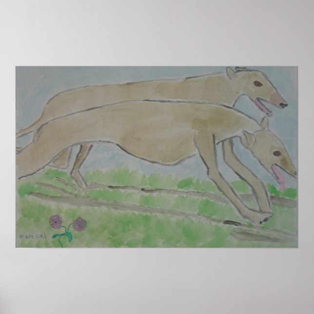 Affiche galgo/greyhound (Devant)