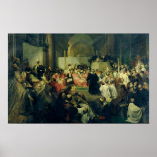 Affiche Galilée devant le Conseil, 1861