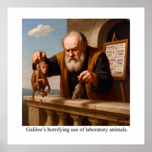 Affiche Galileo’s horrifying use of laboratory animals. (Devant)