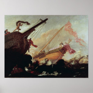 Affiche Galions détruits sur un rivage rocheux