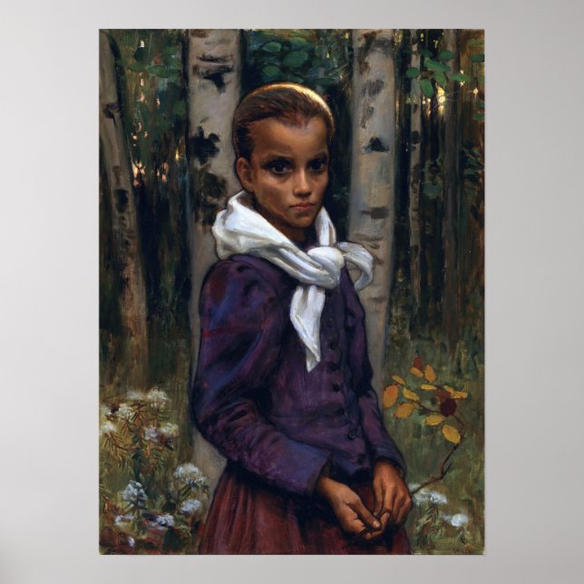 Affiche Gallen-Kallela - A Study Of A Girl (Devant)