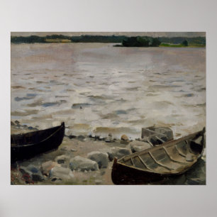 Affiche Gallen-Kallela - Bateaux Sur La Rive