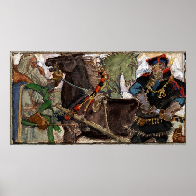 Affiche Gallen-Kallela - Brouillon de poésie, Grand-Kaleva (Devant)