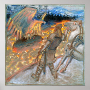 Affiche Gallen-Kallela - Lemminkainen Sur Un Feu