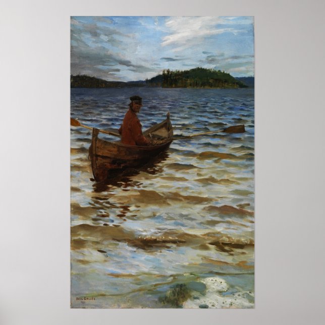 Affiche Gallen-Kallela - Ramer vers le rivage (Devant)