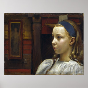 Affiche Gallen-Kallela - Tête de fillette Little Anna