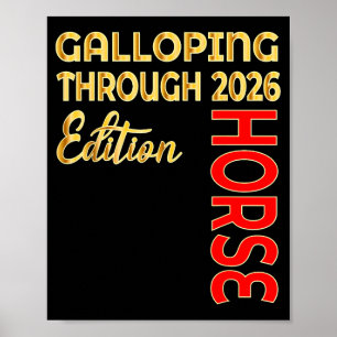 Affiche Galopping Bonne Année du Cheval 2026