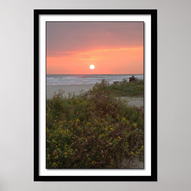 Affiche Galveston Sunrise sur East Beach (Devant)