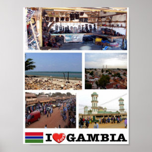 Affiche Gambie - I Love -