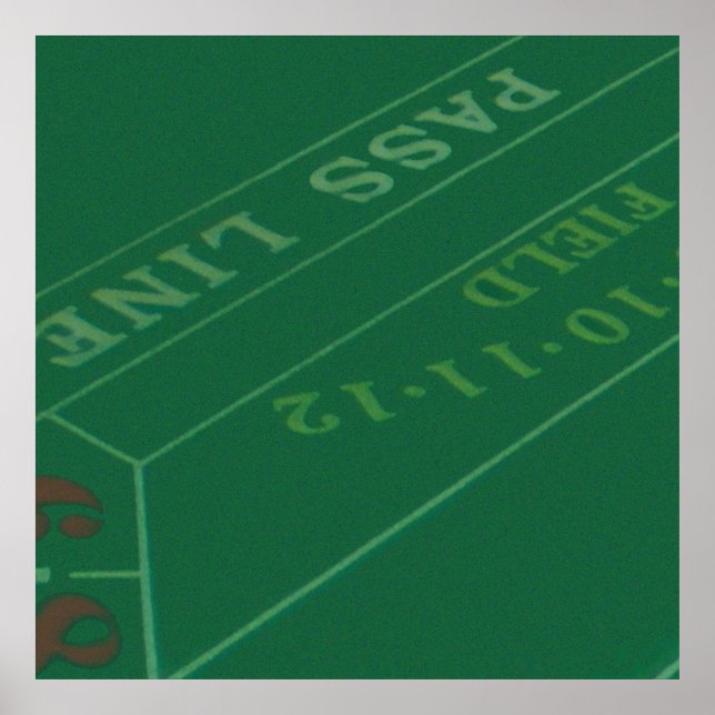 Affiche Gamblers Craps Table Wraps Papier Conception (Devant)