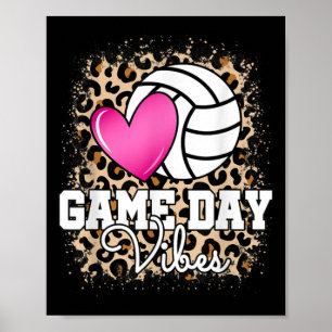Affiche Game Day Volley Leopard Print Women Ladys Vol