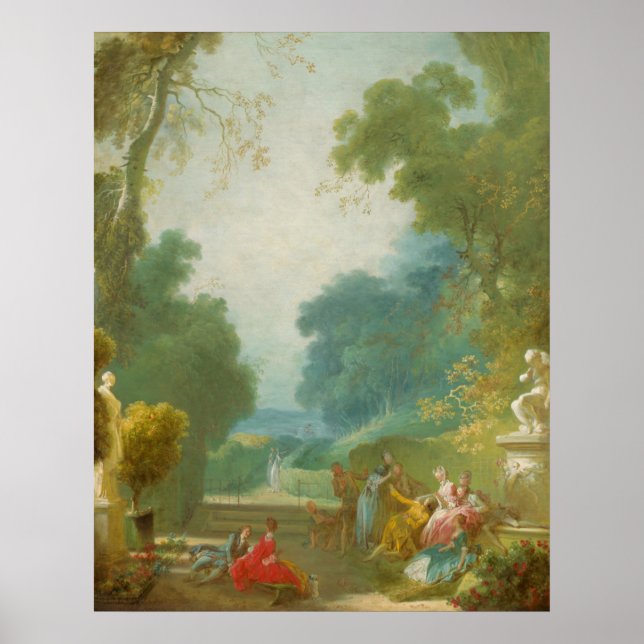 Affiche Game of Hot Cockles - Jean Fragonard Fine Art (Devant)