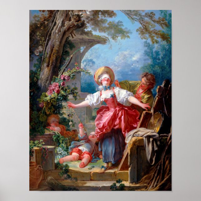 Affiche Game of Tag, Fragonard (Devant)