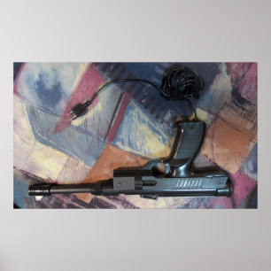 Affiche Game Over à l'arcade, Gamer Gun