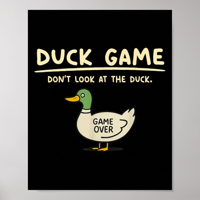 Affiche Game Over Ne Regardez Pas Les Cadeaux De Canard Po (Devant)