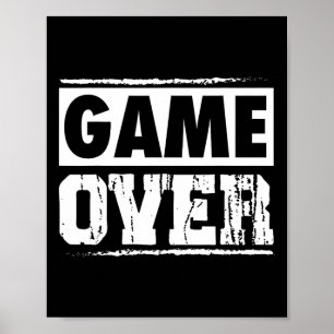 Affiche Game over Vintage Video Games Arcade