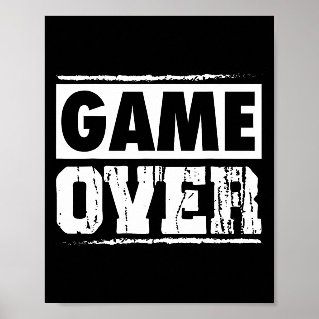 Affiche Game over Vintage Video Games Arcade (Devant)