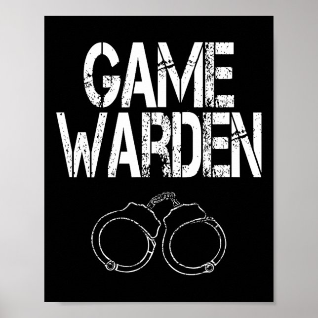 Affiche Game Warden menottes Lazy Costume Halloween (Devant)