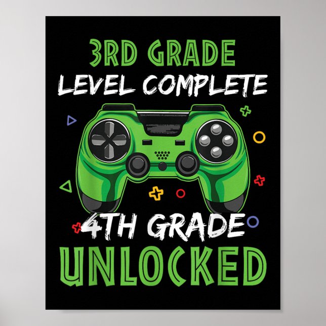 Affiche Gamepad 4e qualité cadeau déverrouillé pour enfant (Devant)