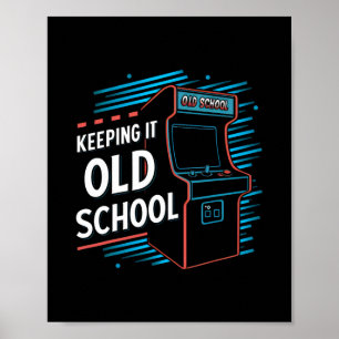 Affiche Gamer à l'ancienne vintage 80's 90's Arca